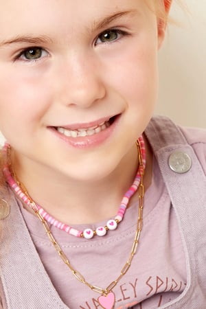 Bambini - collana cuore - collezione madre-figlia Rose polymer clay h5 Immagine3